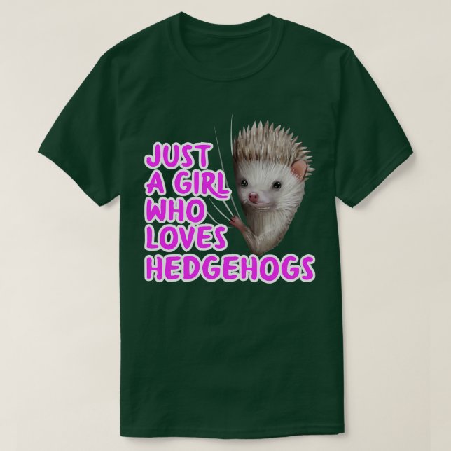 Nur ein Mädchen, das Igel Liebe 2 T-Shirt (Design vorne)