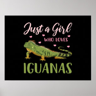 Nur ein Mädchen, das Iguanas Liebe Poster