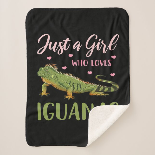Nur ein Mädchen, das Iguanas Liebe Sherpadecke (Vorderseite)