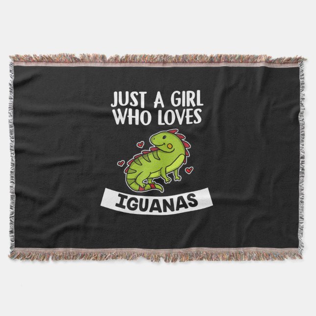 Nur ein Mädchen, das Iguanas Niedlich Lizard Iguan Decke (Vorderseite)