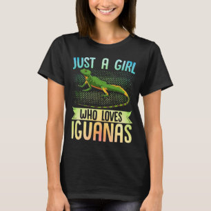 Nur ein Mädchen, das Iguanas Reptilien liebt T-Shirt