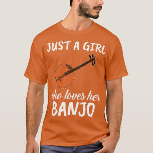 Nur ein Mädchen, das ihr Banjo Liebe T-Shirt