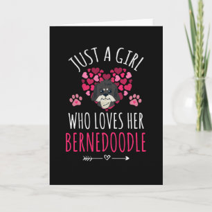 Nur ein Mädchen, das ihr Bernedoodle Liebhaber Ges Karte