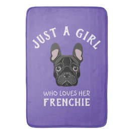 Nur ein Mädchen, das ihr Französisch Liebe Badematte