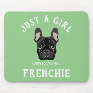 Nur ein Mädchen, das ihr Französisch Liebe Mousepad