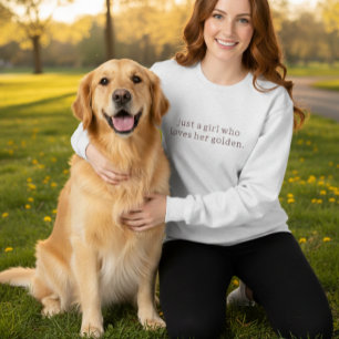 Nur ein Mädchen, das ihr Golden Damen Sweatshirt l