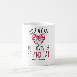 Nur ein Mädchen, das ihr Sphynx Cat Lover Geschen Kaffeetasse