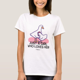 Nur ein Mädchen, das ihre Hühner liebt T-Shirt