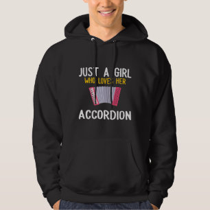 Nur ein Mädchen, das ihren Akkordeon Liebe Hoodie