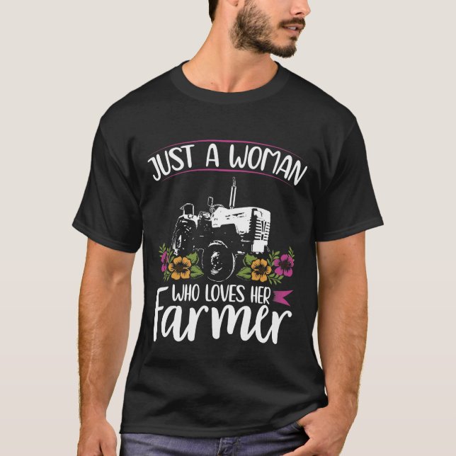 Nur ein Mädchen, das ihren Bauer in der Landwirtsc T-Shirt (Vorderseite)