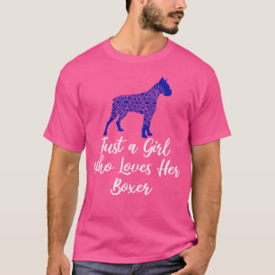 Nur ein Mädchen, das ihren Boxer Liebe - Niedliche T-Shirt