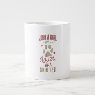 Nur ein Mädchen, das ihren schicken Tzu Dog Lover  Jumbo-Tasse