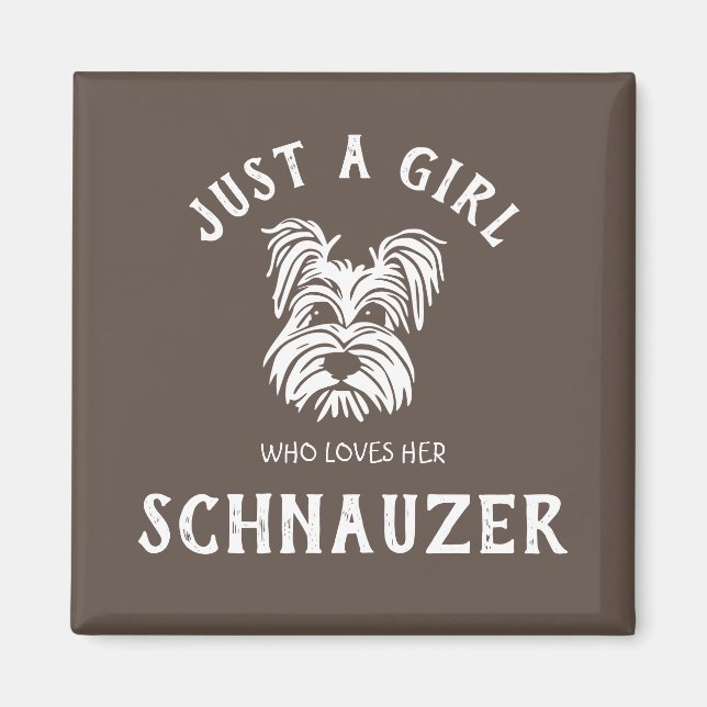Nur ein Mädchen, das ihren Schnauzer Liebe Magnet (Vorne)