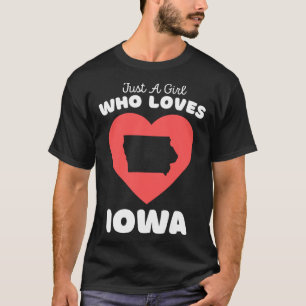 Nur ein Mädchen, das Iowa Niedlich Girls Liebe Iow T-Shirt