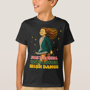 Nur ein Mädchen, das irischen Tanz liebt Vintage I T-Shirt