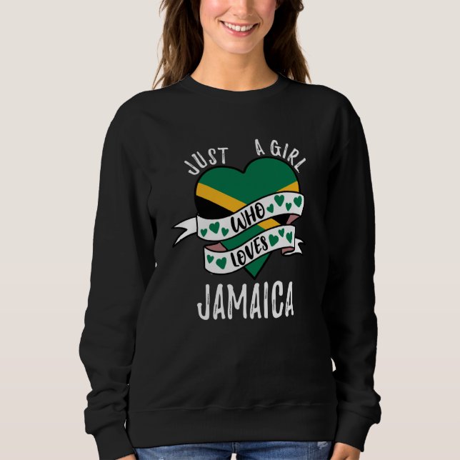 Nur ein Mädchen, das Jamaika liebt Sweatshirt (Vorderseite)