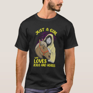 Nur ein Mädchen, das Jeses und Pferde Liebe Ridi T-Shirt