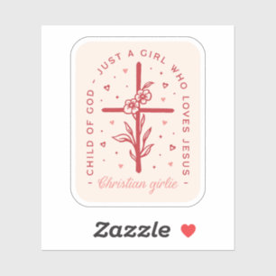 Nur ein Mädchen, das Jesus Christliche Mädchen Lie Aufkleber