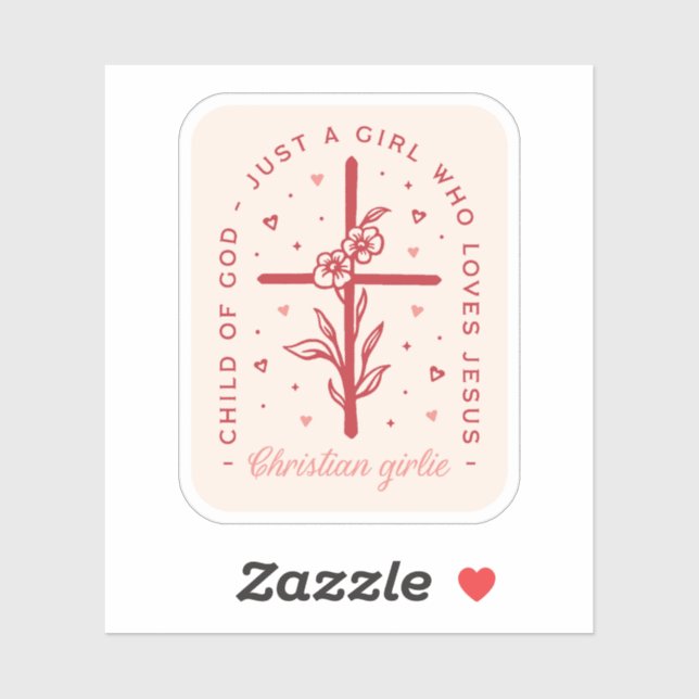 Nur ein Mädchen, das Jesus Christliche Mädchen Lie Aufkleber (Blatt)