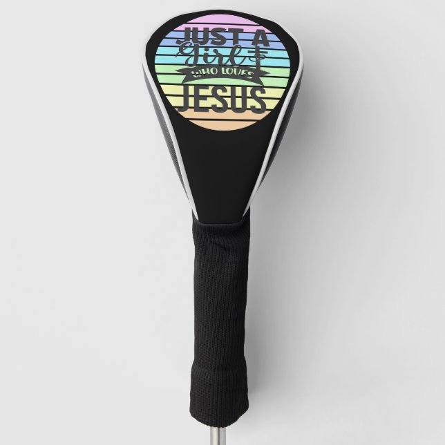 Nur ein Mädchen, das Jesus Liebe Golf Headcover (Vorderseite)