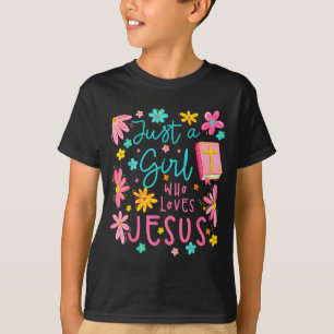 Nur ein Mädchen, das Jesus liebt, religiös christl T-Shirt