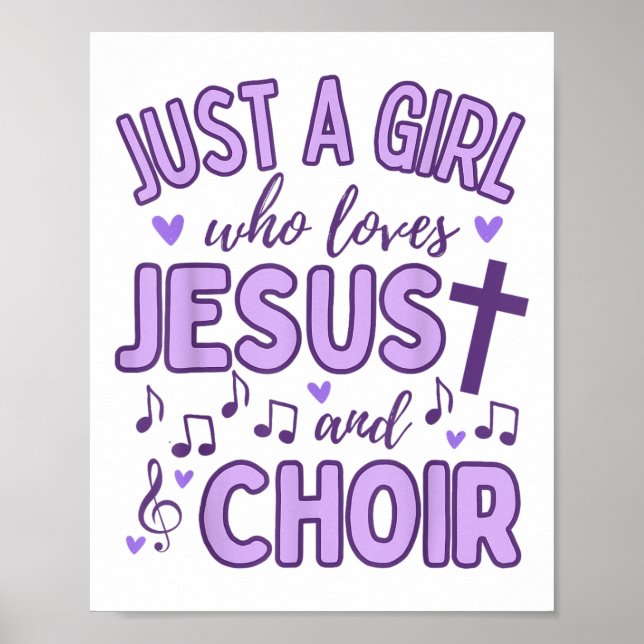 Nur ein Mädchen, das Jesus und Chor Liebe und mich Poster (Vorne)
