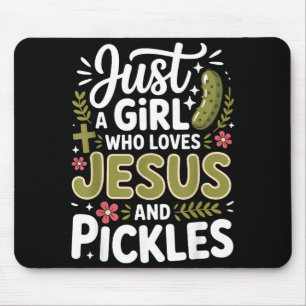 Nur ein Mädchen, das Jesus und Ckles liebt Mousepad