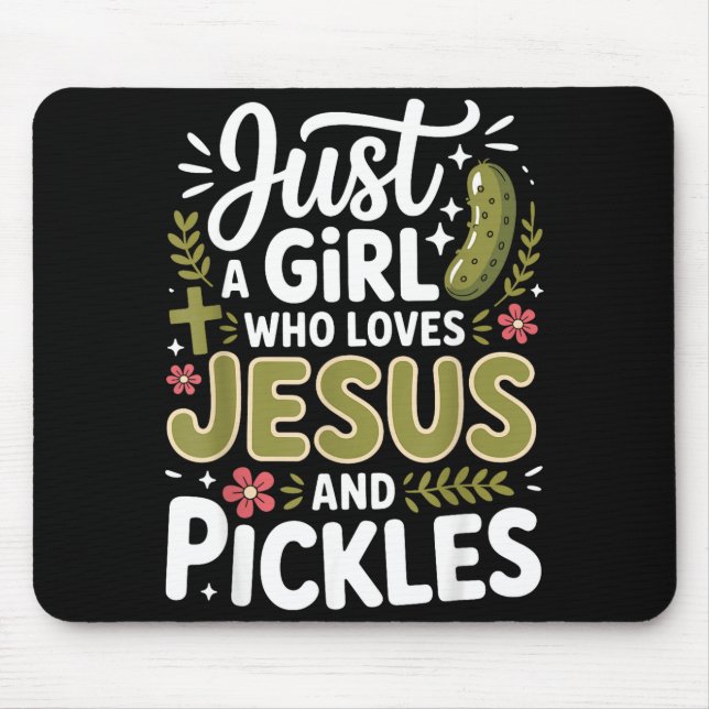 Nur ein Mädchen, das Jesus und Ckles liebt  Mousepad (Vorne)