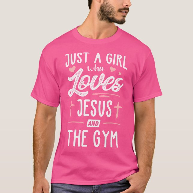 Nur ein Mädchen, das Jesus und das Gymnastikgesche T-Shirt (Vorderseite)