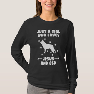 Nur ein Mädchen, das Jesus und die deutschen Hirte T-Shirt