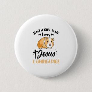 Nur ein Mädchen, das Jesus und Guinea Liebe Button