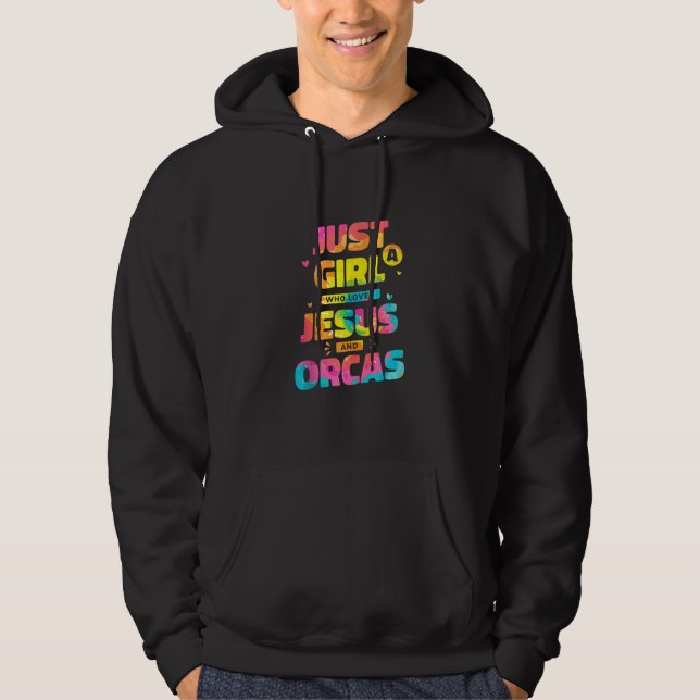 Nur ein Mädchen, das Jesus und Orcas Gefärbte Kraw Hoodie (Vorderseite)