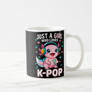 Nur ein Mädchen, das K-p-Kleinkind-Axolotl-Musik l Kaffeetasse