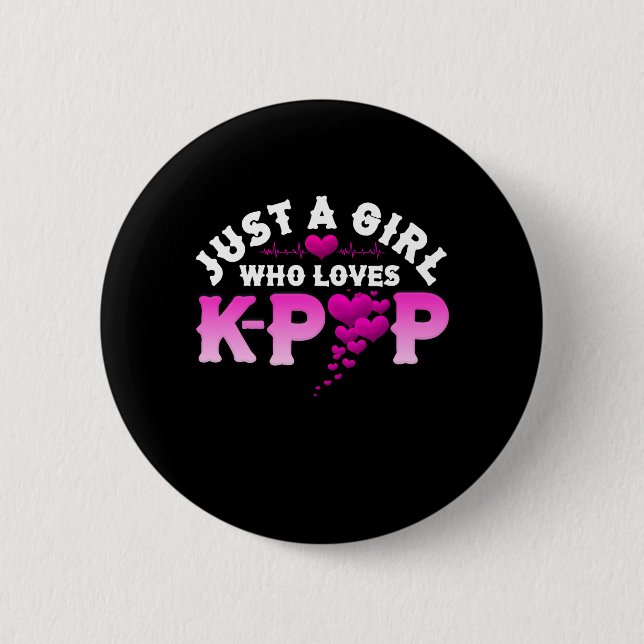 Nur ein Mädchen, das K-Pop Finger KPop Liebe Button (Vorderseite)