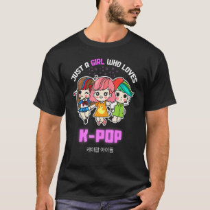 Nur ein Mädchen, das K Pop für Teen Girls K Pop Li T-Shirt