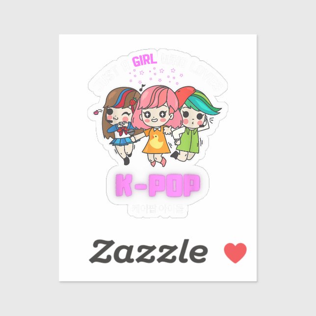 Nur ein Mädchen, das K-Pop Geschenke für Teenager  Aufkleber (Blatt)