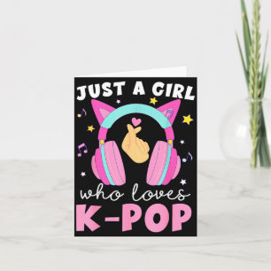 Nur ein Mädchen, das K-Pop Koreanisch hören Kp Lie Karte