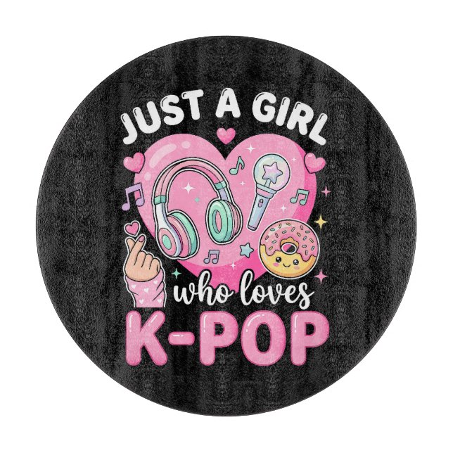 Nur ein Mädchen das K-Pop liebt Schneidebrett (Vorderseite)