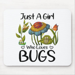 Nur ein Mädchen, das Käfer liebt Mousepad