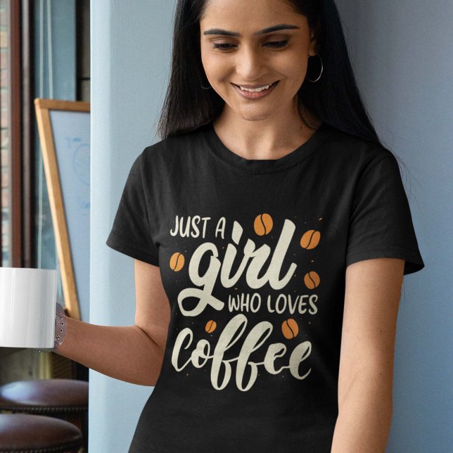 Nur ein Mädchen, das Kaffee Liebe T-Shirt (Von Creator hochgeladen)