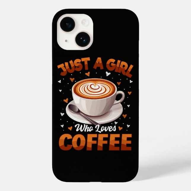 Nur ein Mädchen, das Kaffee liebt Case-Mate iPhone Hülle (Rückseite)