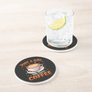 Nur ein Mädchen, das Kaffee liebt Getränkeuntersetzer