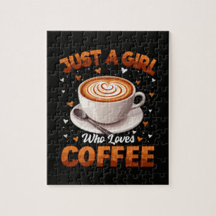 Nur ein Mädchen, das Kaffee liebt Puzzle