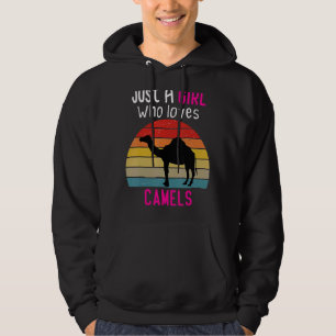Nur ein Mädchen, das Kamele liebt, süßes Kamelmädc Hoodie