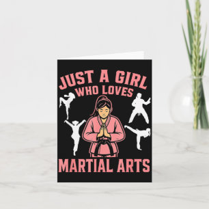 Nur ein Mädchen, das Kampfsport Karate Judo liebt Karte