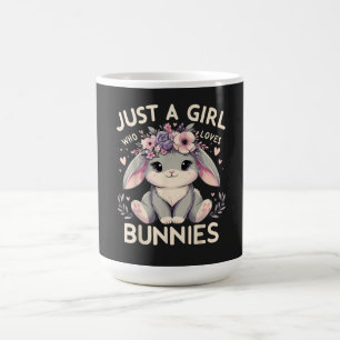 Nur ein Mädchen, das Kaninchen liebt Kaffeetasse
