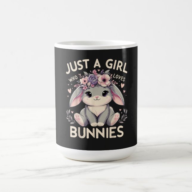 Nur ein Mädchen, das Kaninchen liebt Kaffeetasse (Mittel)