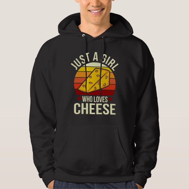 Nur ein Mädchen, das Käse Lieben! Käse Feinschmeck Hoodie (Vorderseite)