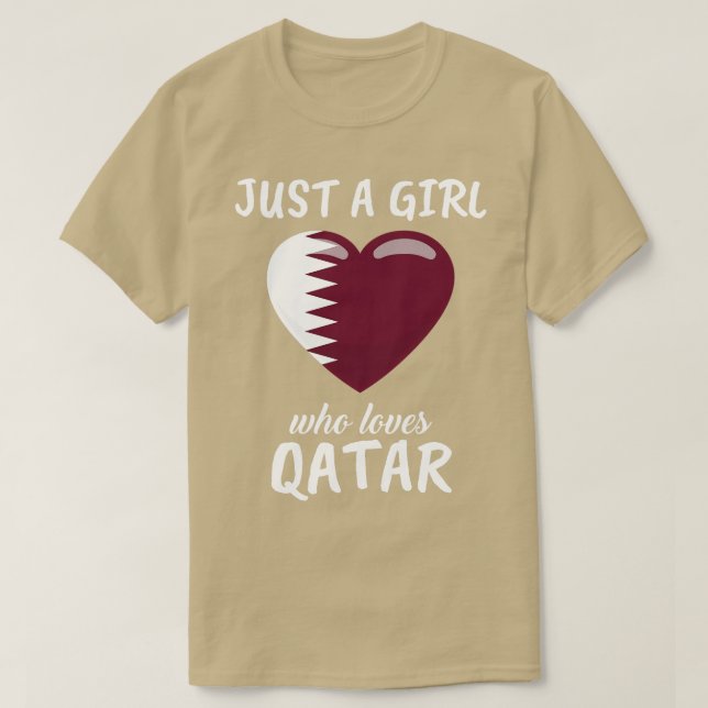Nur ein Mädchen, das Katar Liebe T-Shirt (Design vorne)