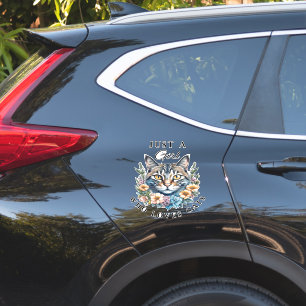 Nur ein Mädchen, das Katzen Liebe Aufkleber